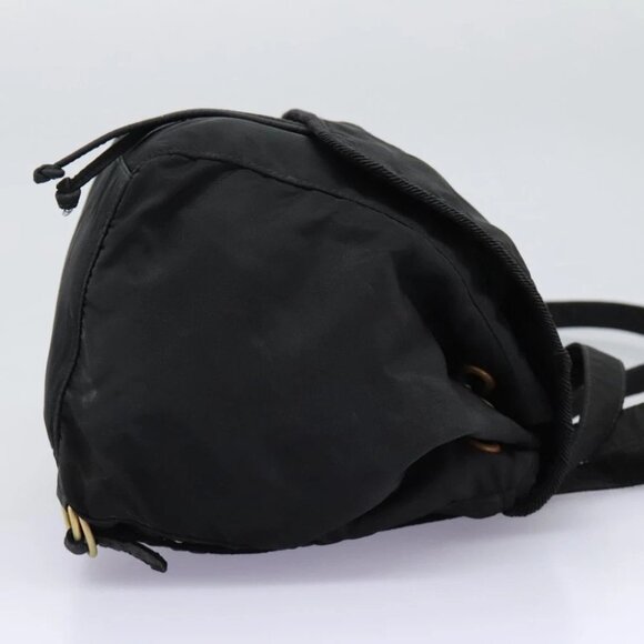 PRADA Backpack Nylon Black Gold Auth bs22978 - Picture 6 of 14